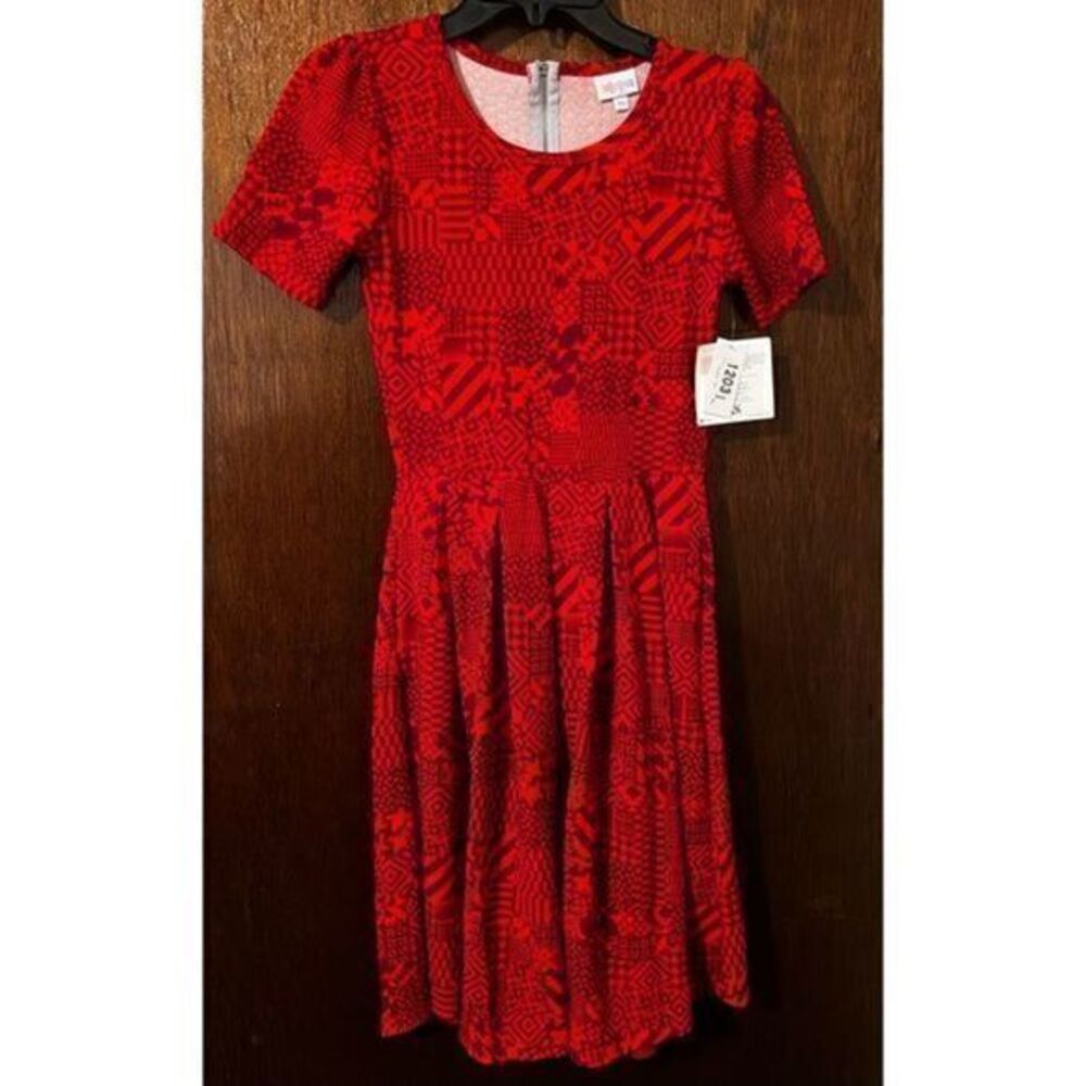 Red Lularoe Amelia Dress